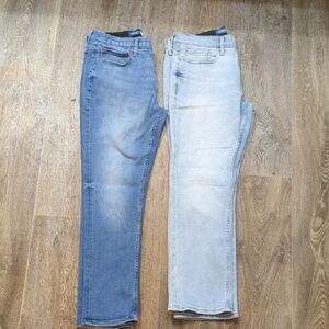 Blue and Light Blue Denim Jeans